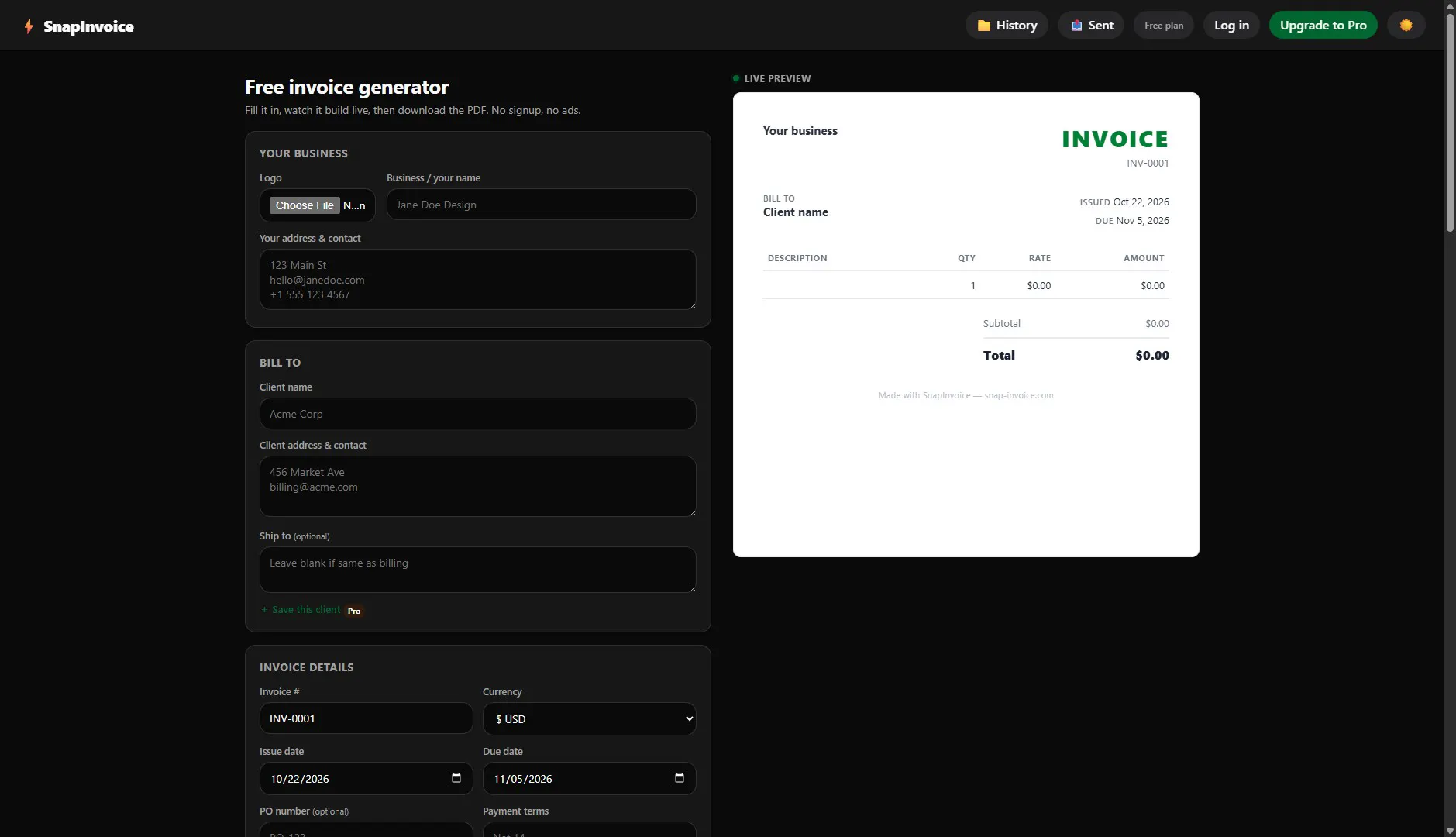 SnapInvoice gallery image