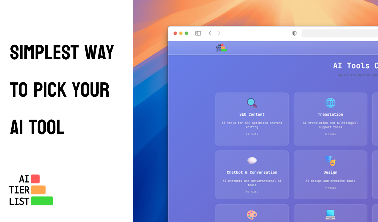 AI Tierlist - Main product screenshot demonstrating key features and user interface