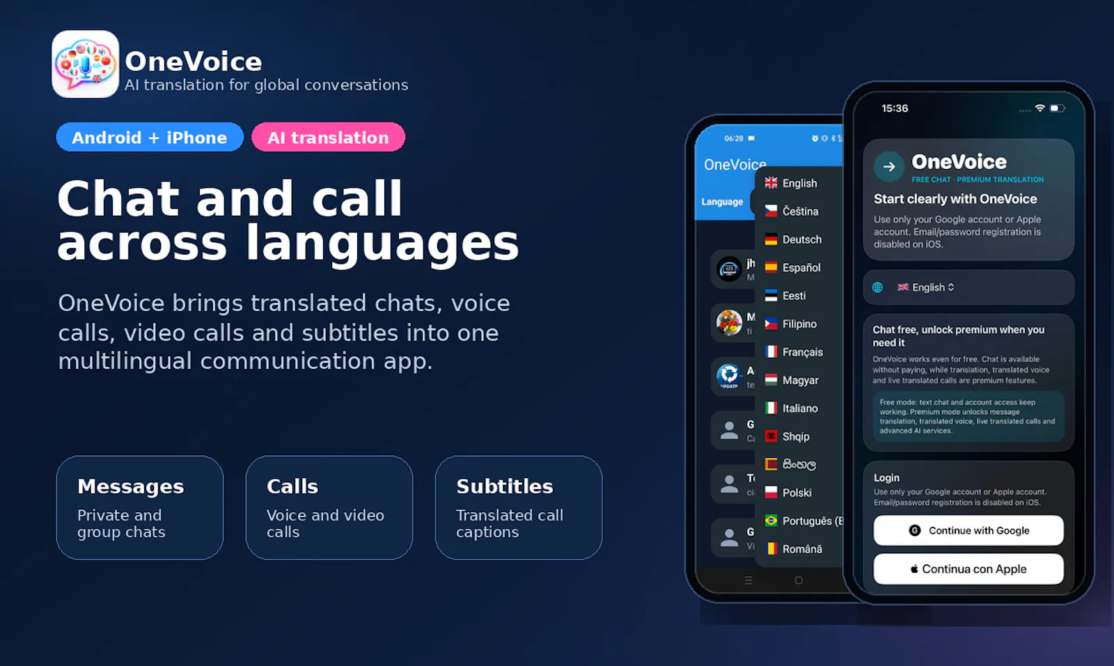 OneVoice for iOS, Android & Web screenshot 1