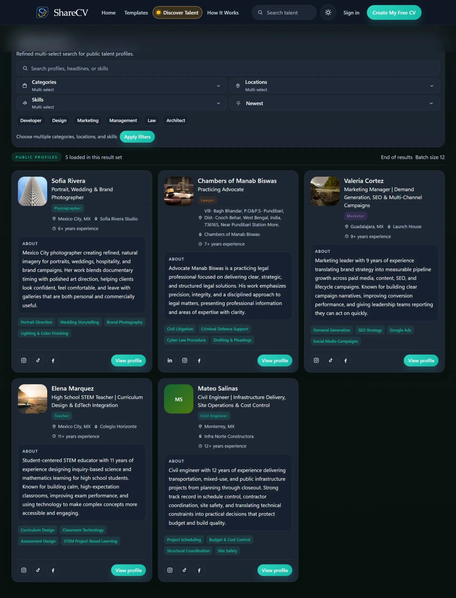 ShareCV - Build your portfolio gallery image