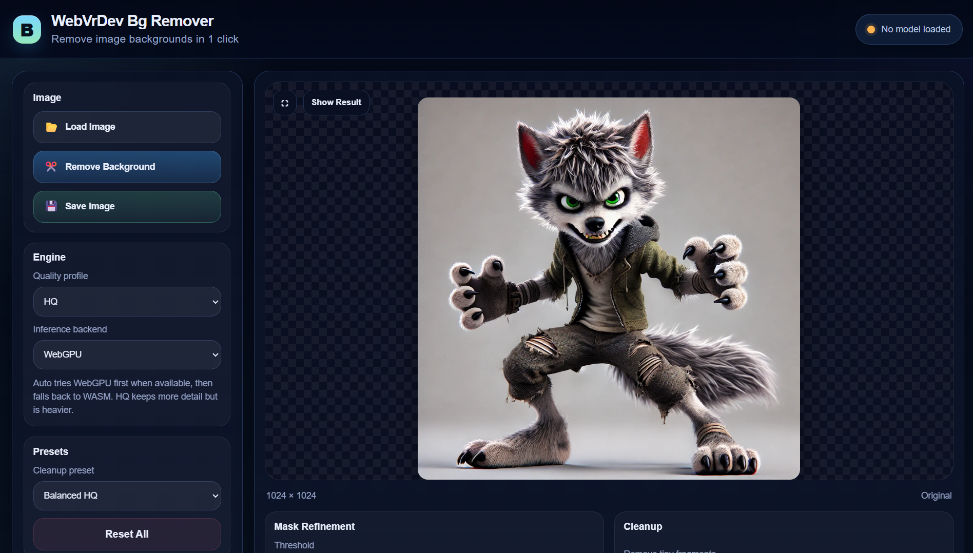 WebVrDev Bg Remover gallery image