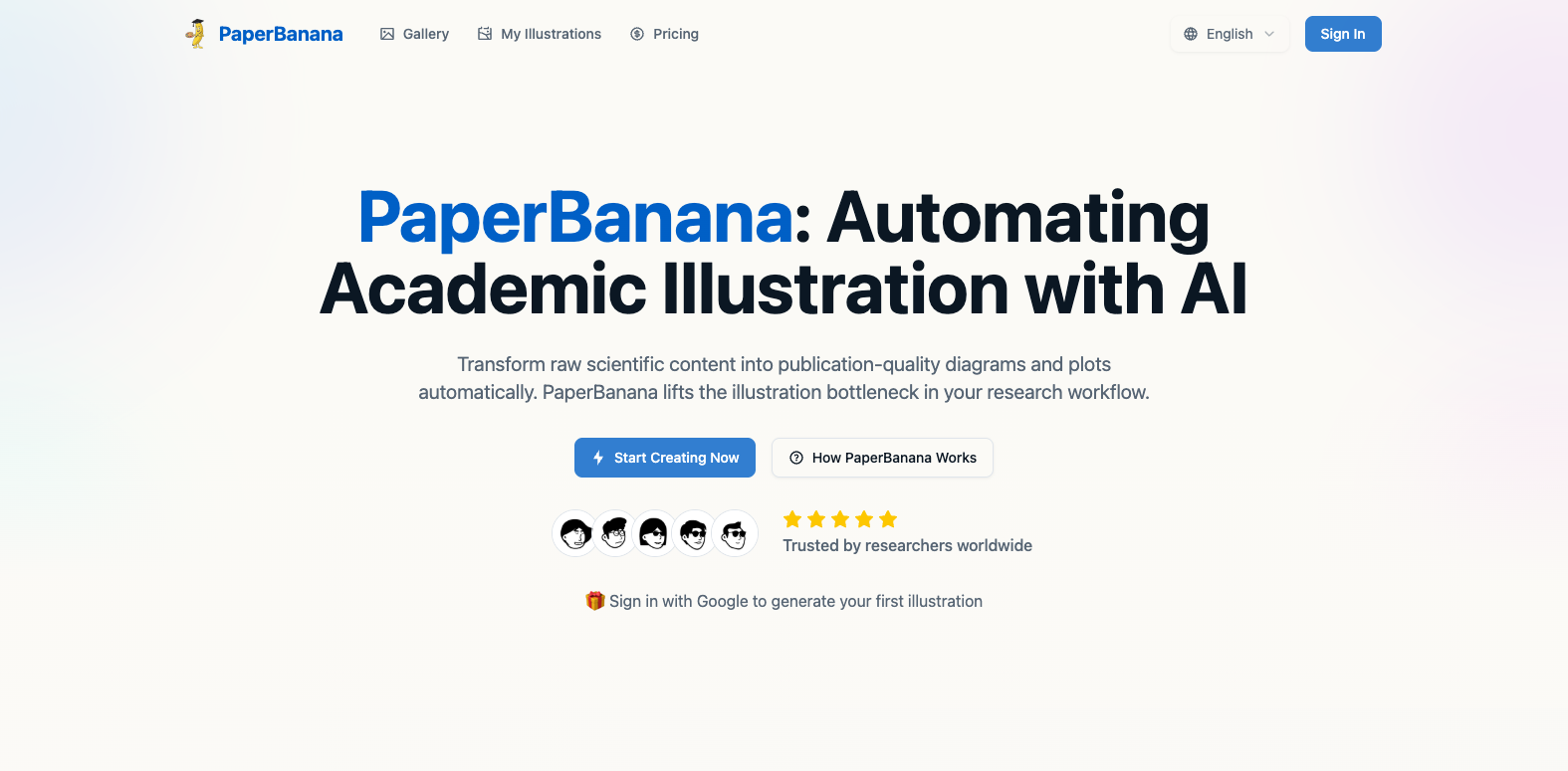 PaperBanana - Main product screenshot demonstrating key features and user interface