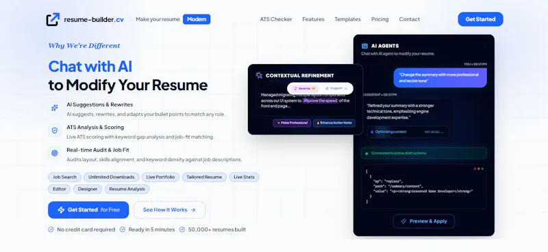 AI Resume Builder | resume-builder.cv screenshot 1