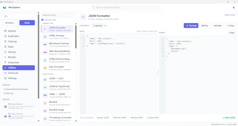WinOptima screenshot 3