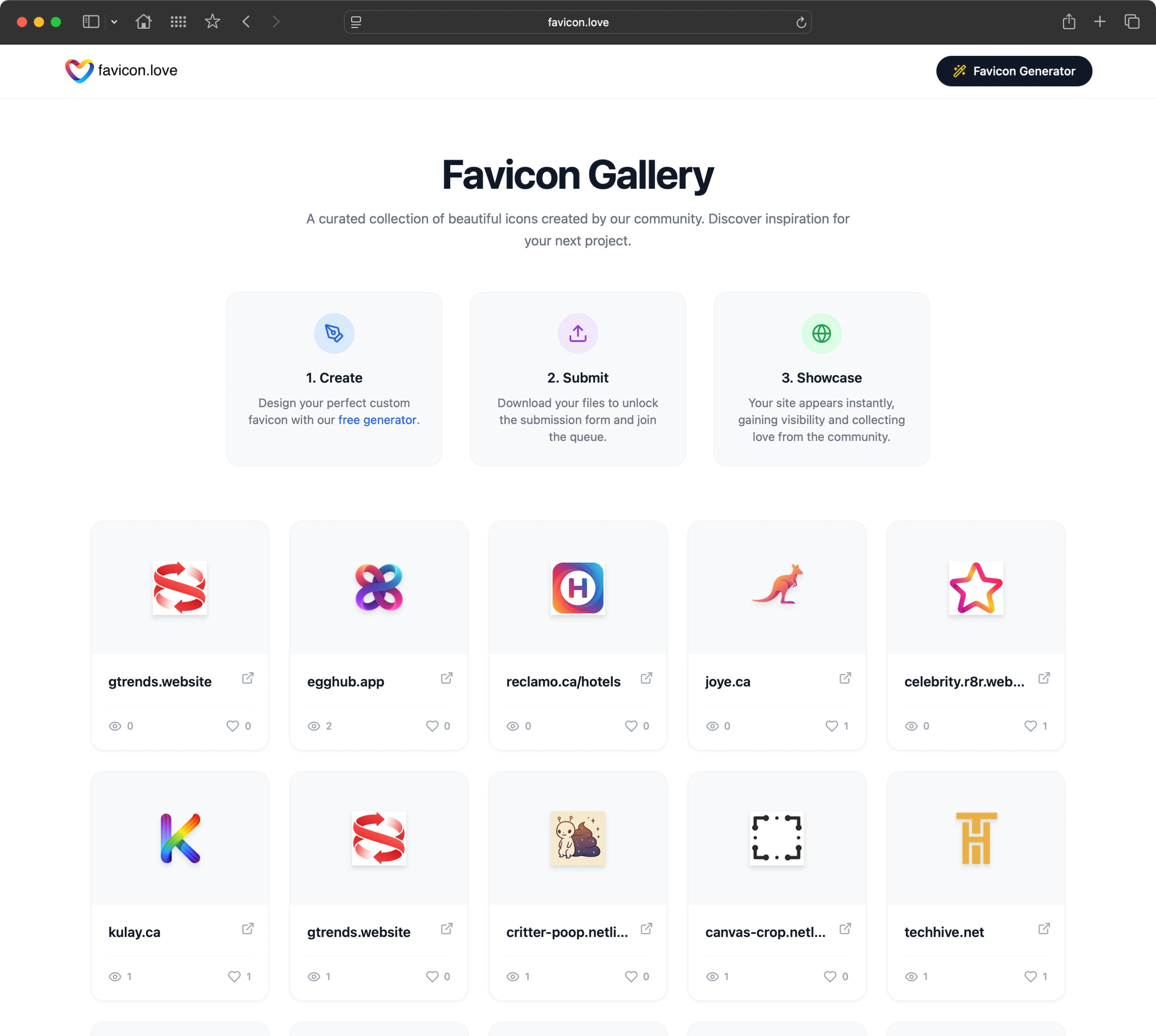 favicon.love - Screenshot 4 showing product features and functionality