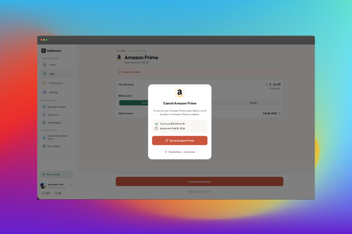 SubSnooze gallery image