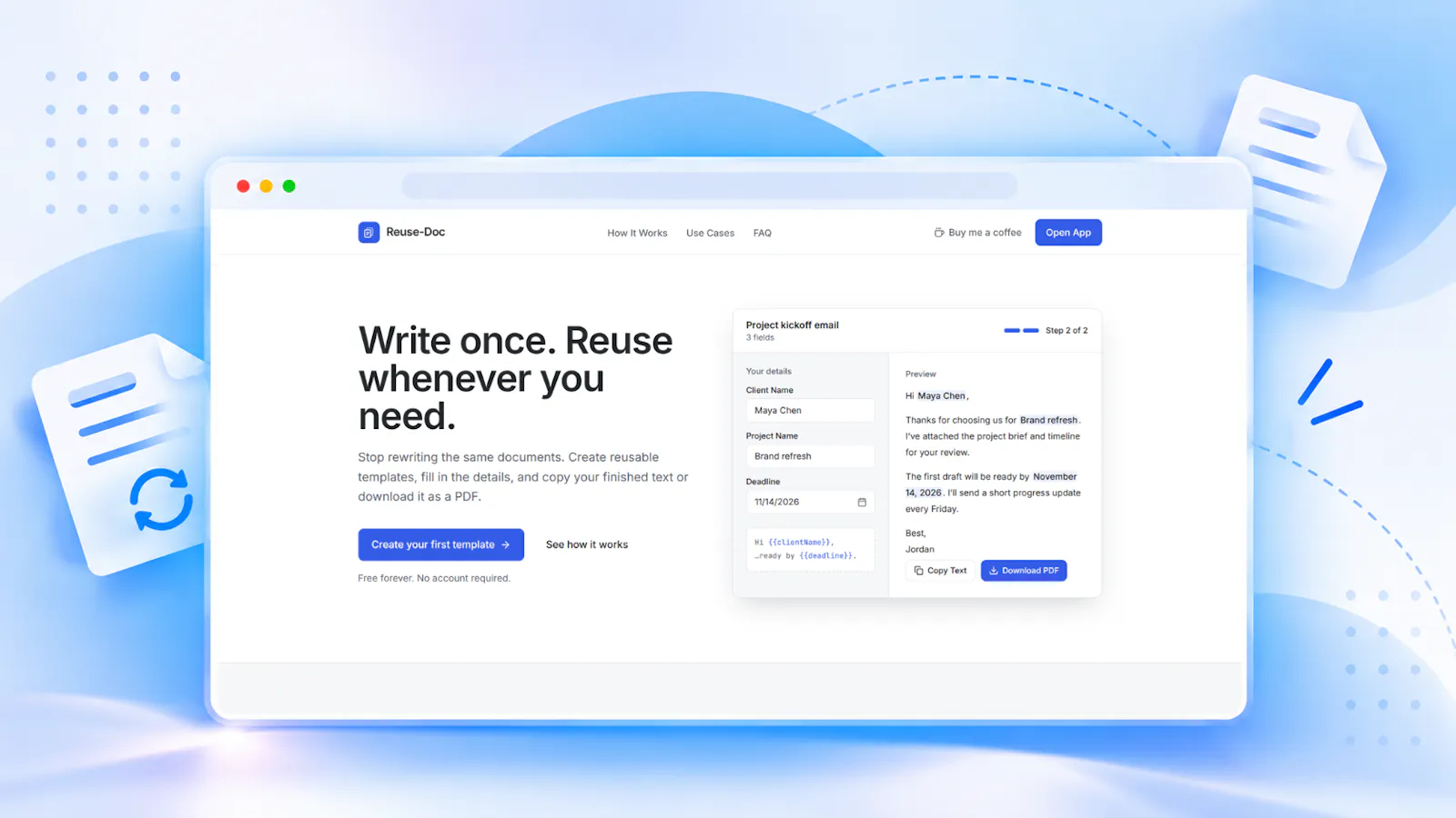 Reuse-Doc screenshot 2