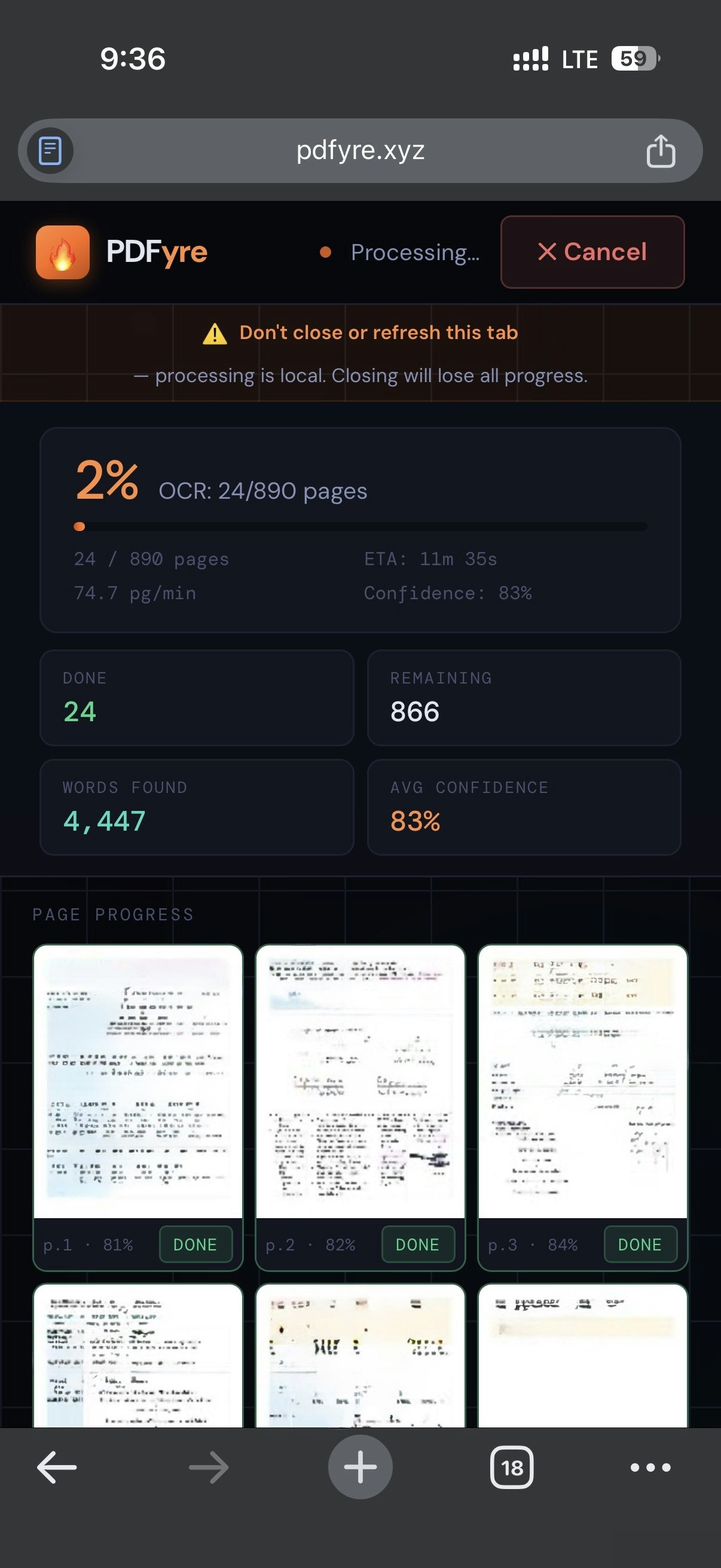 PDFyre - Parallel Multi-Engine OCR. gallery image