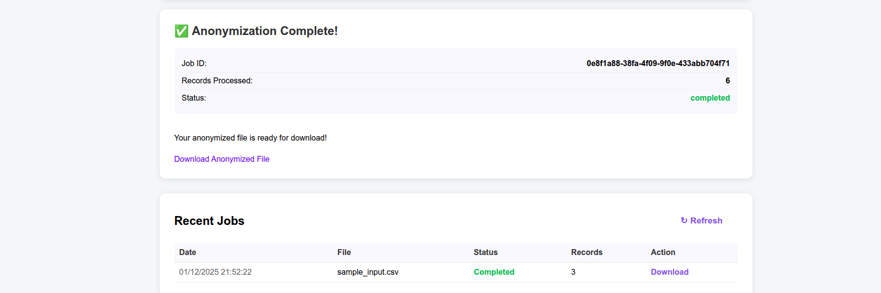 SanitiData - Screenshot 3 showing product features and functionality