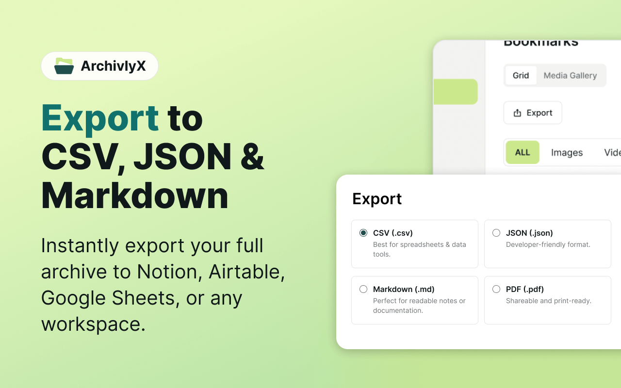 Archivlyx - Organizza, cerca e scarica il tuo archivio Twitter media 3