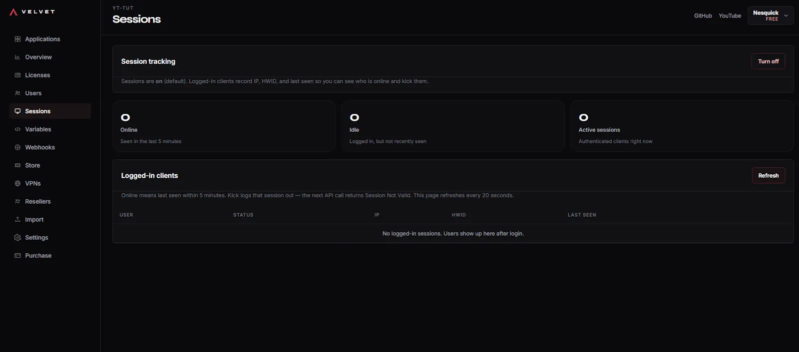 VelvetAuth — License keys & user auth screenshot 4