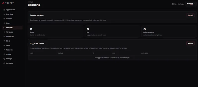 VelvetAuth — License keys & user auth screenshot 4