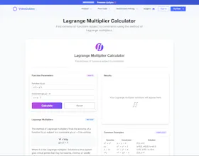Lagrange Multiplier Calculator gallery image