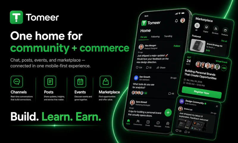Tomeer - Communities and Marketplace screenshot 3
