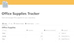 Office Supplies Tracker Notion Template image