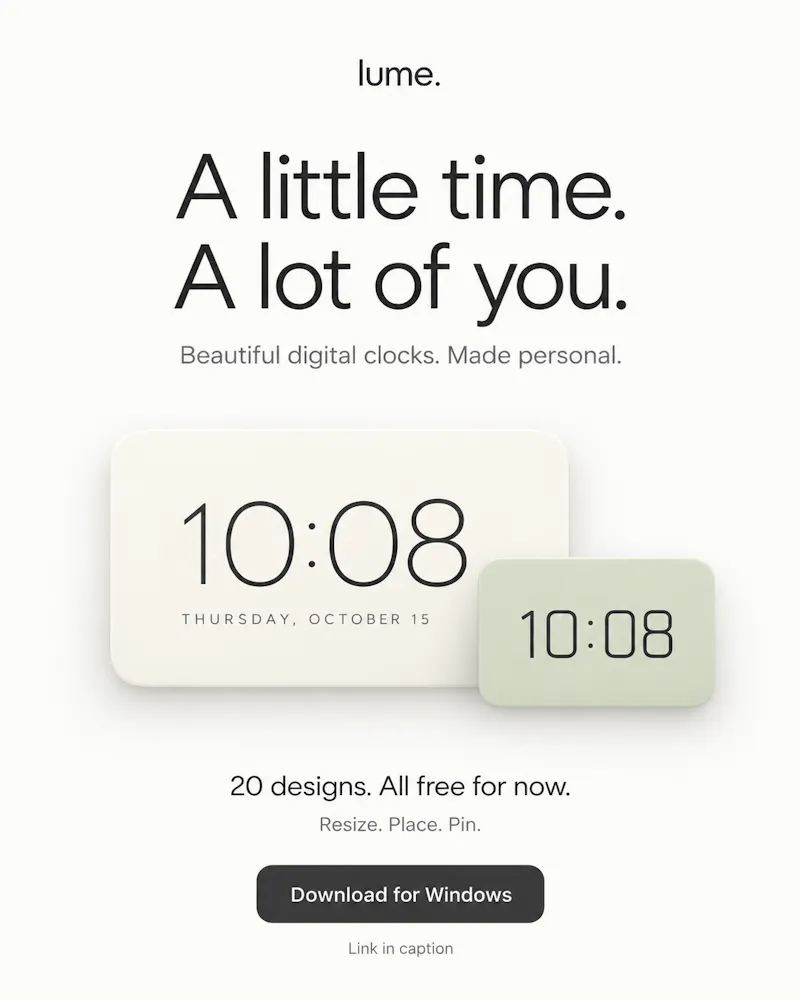 Lume — Make time your own screenshot 1