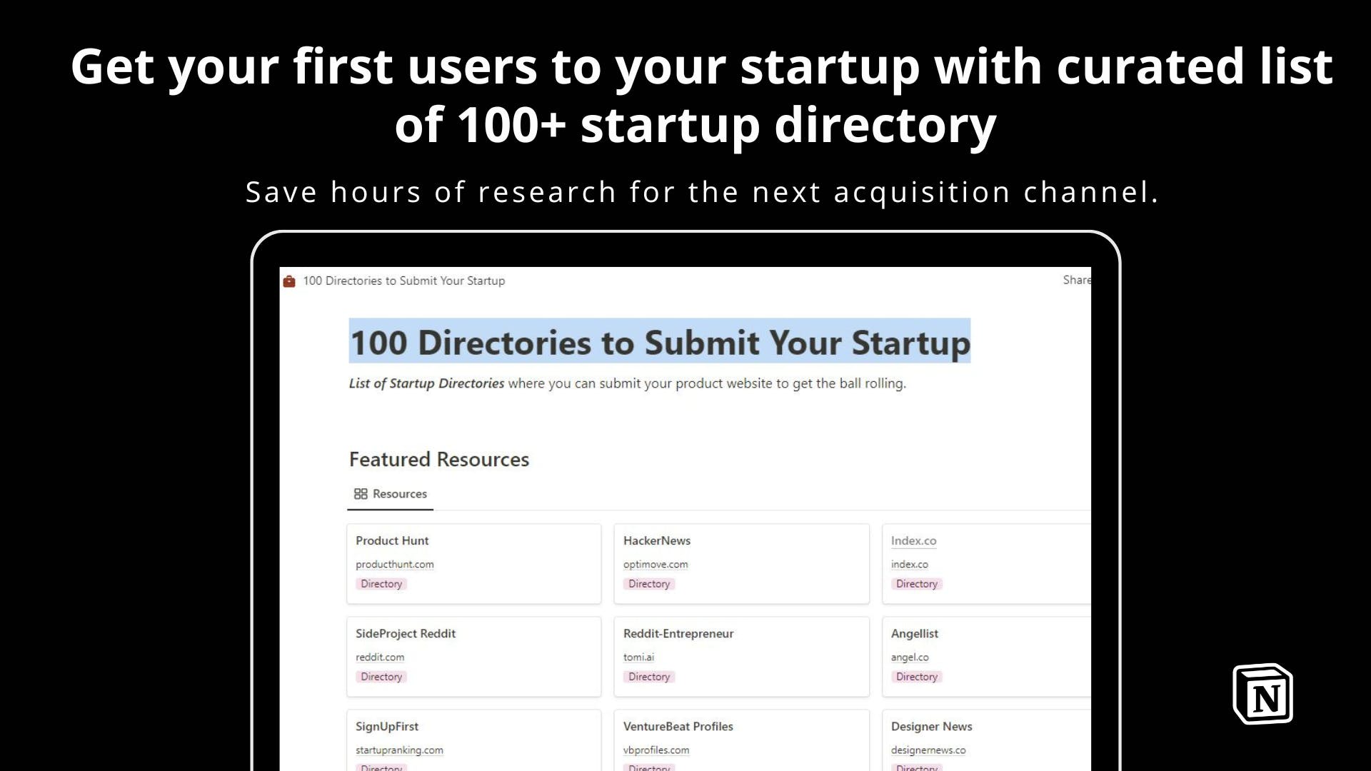 100+ Directories to Submit Your Startup media 1