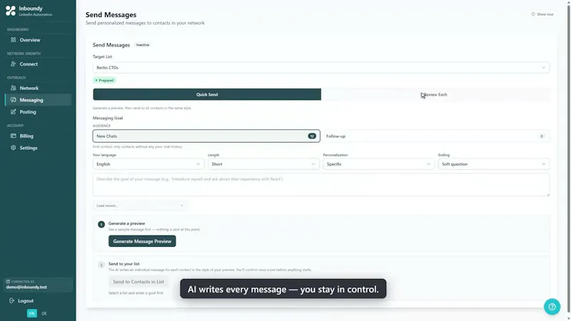 Inboundy screenshot 1 (video preview)