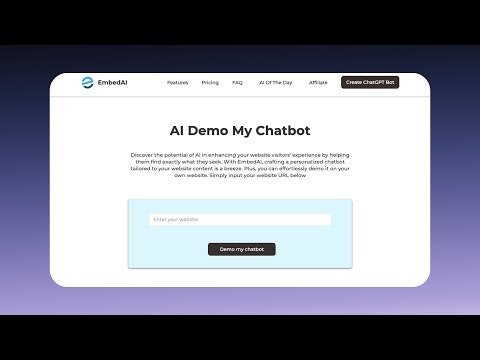 startuptile AI Demo my Website-Preview an AI chatbot trained on your website