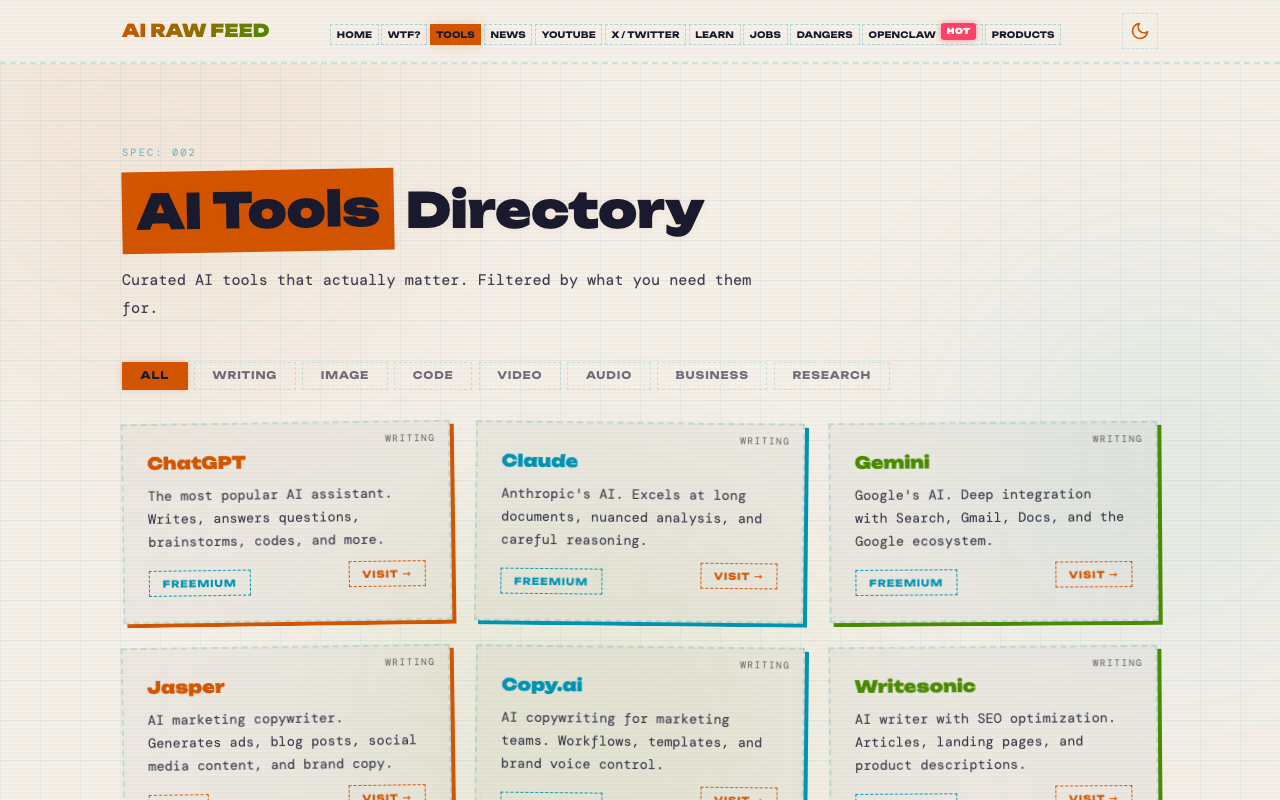 AI Raw Feed - Screenshot 2 showing product features and functionality