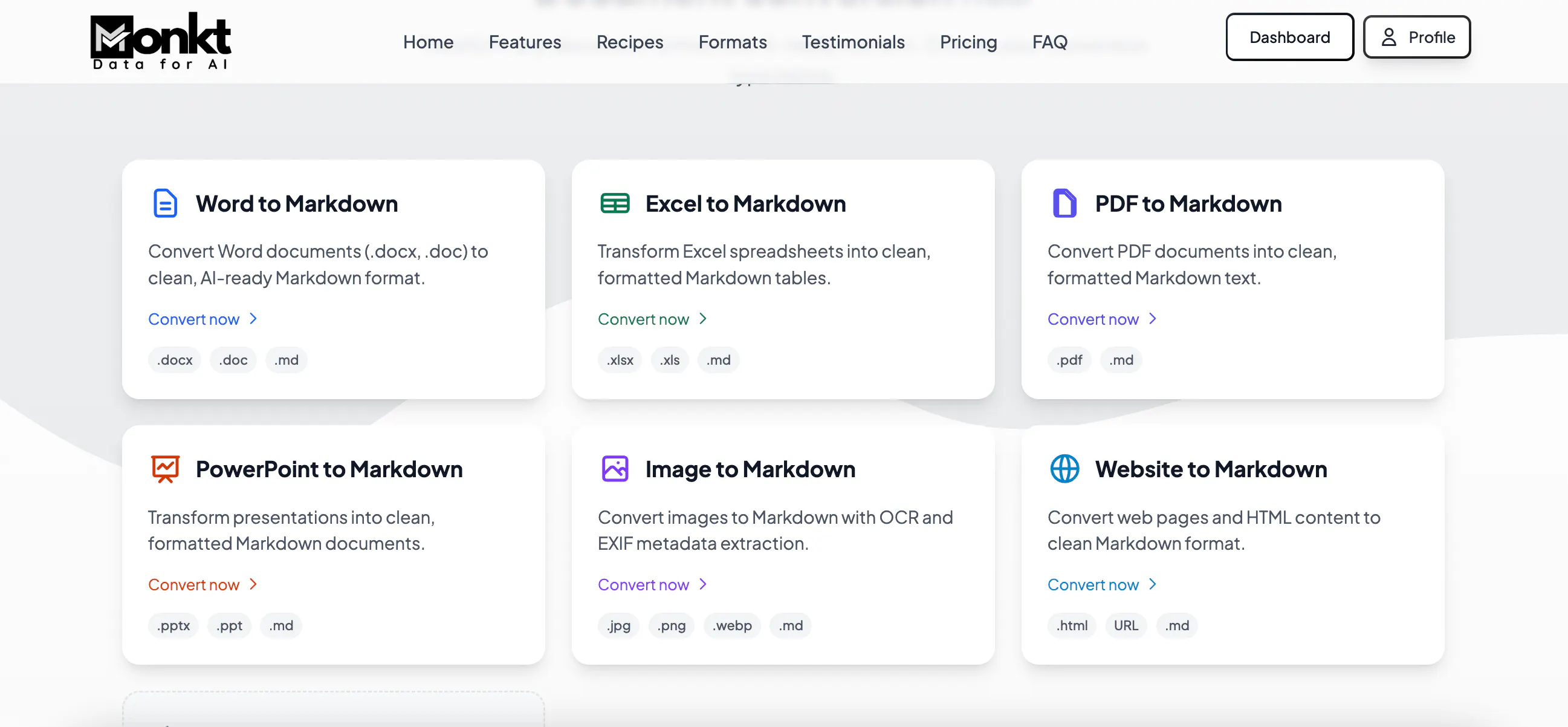 Monkt: Transform files and web pages into AI-ready Markdown or JSON ...