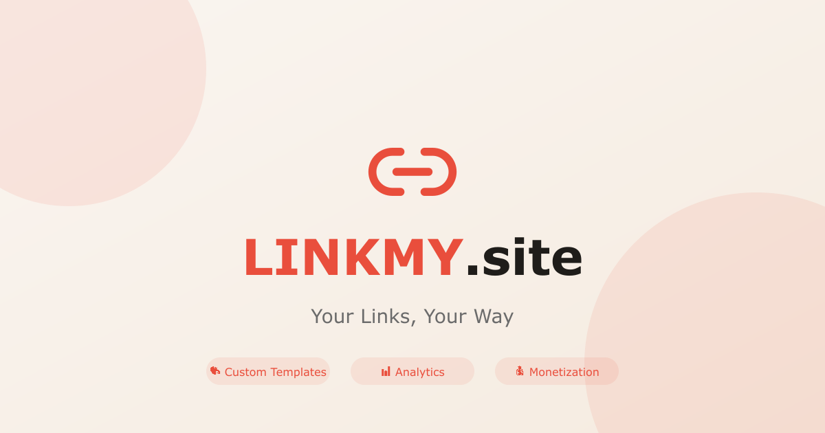LINKMY.site - Main product screenshot demonstrating key features and user interface