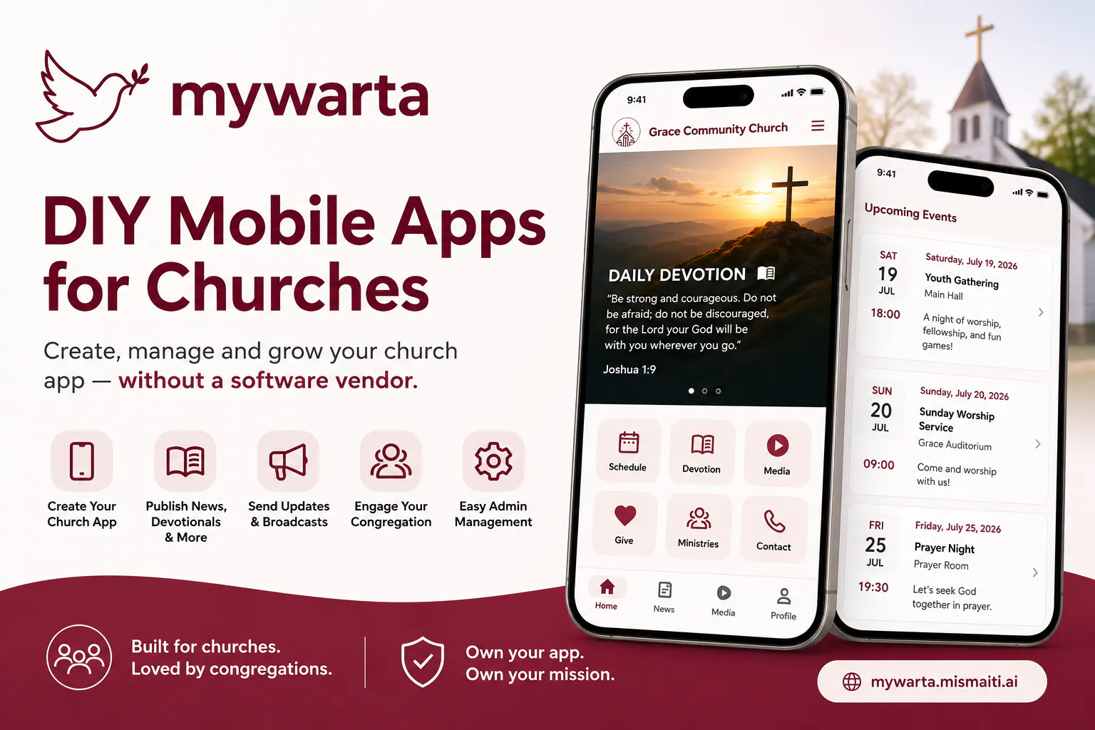 MyWarta — DIY Mobile App for Churches 截图 1