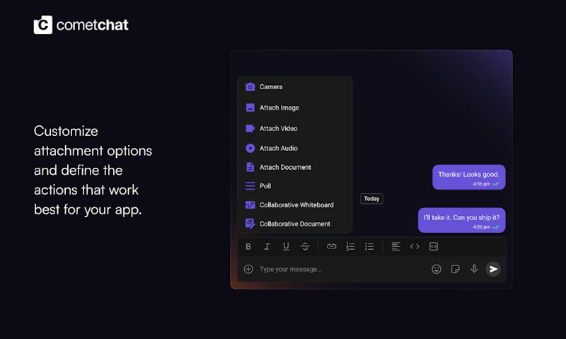 Compact Message Composer by CometChat screenshot 6