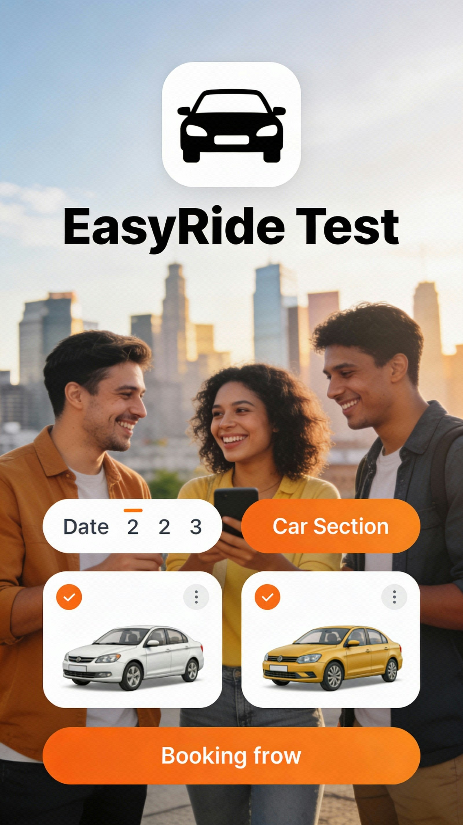 EasyRide Test - Screenshot 2 showing product features and functionality