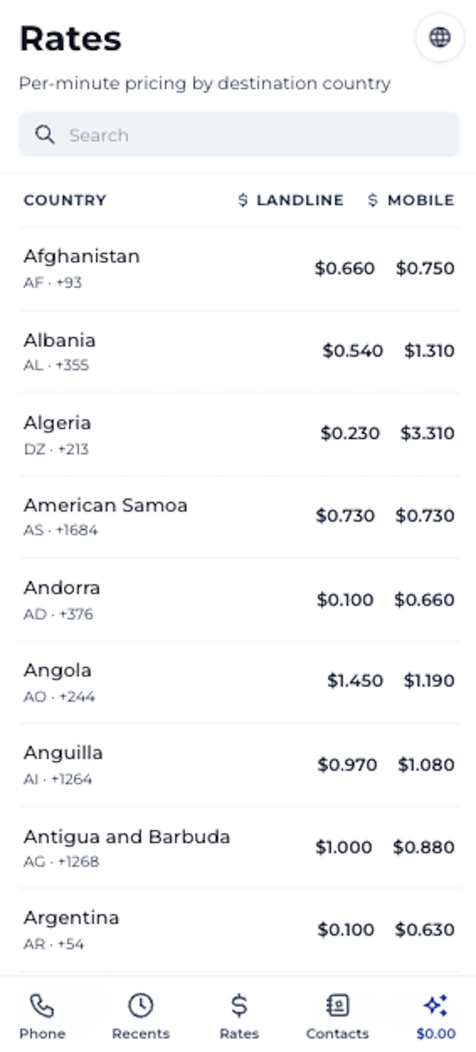 Qubicall — Call abroad and pay little screenshot 2