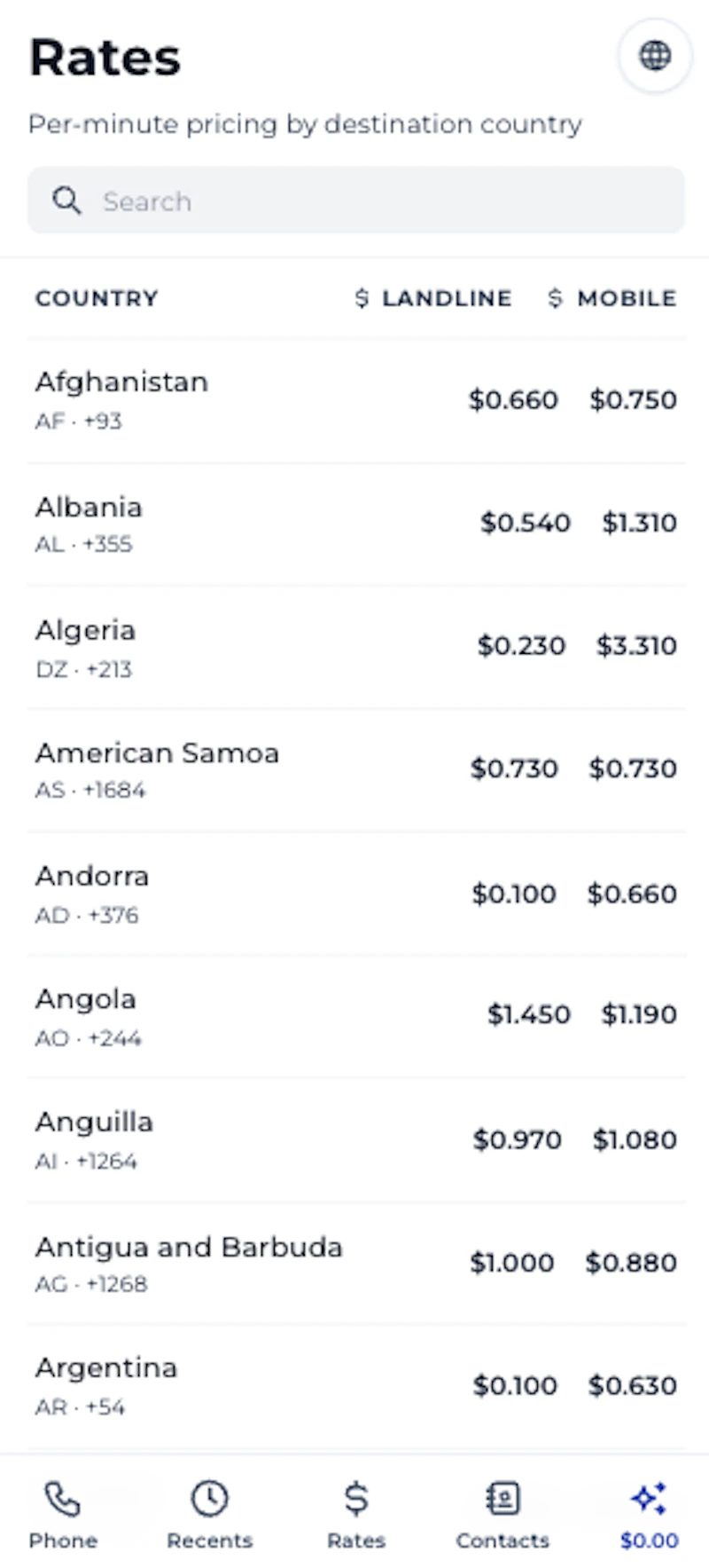 Qubicall — Call abroad and pay little screenshot 2