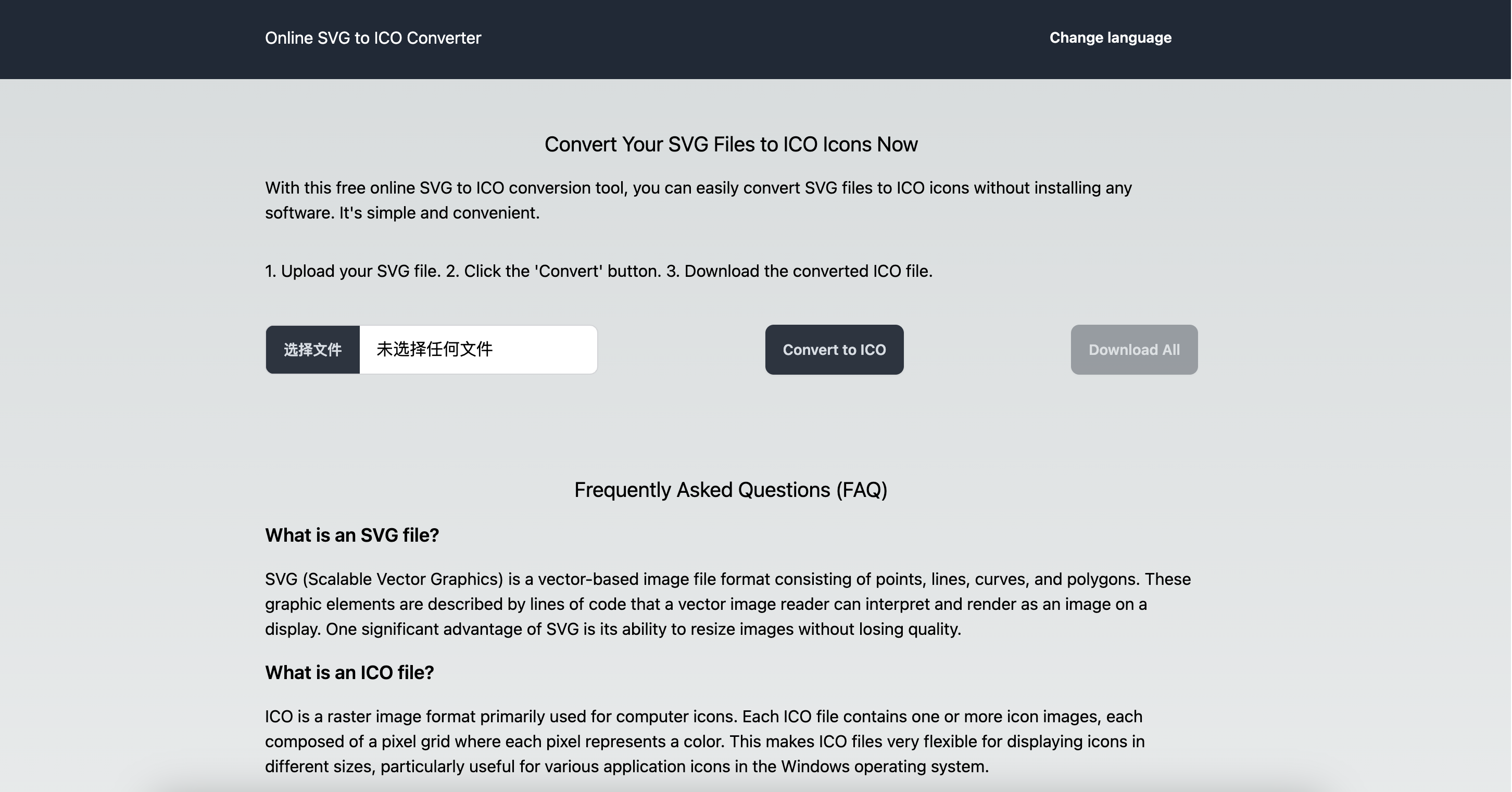 Online SVG to ICO Converter