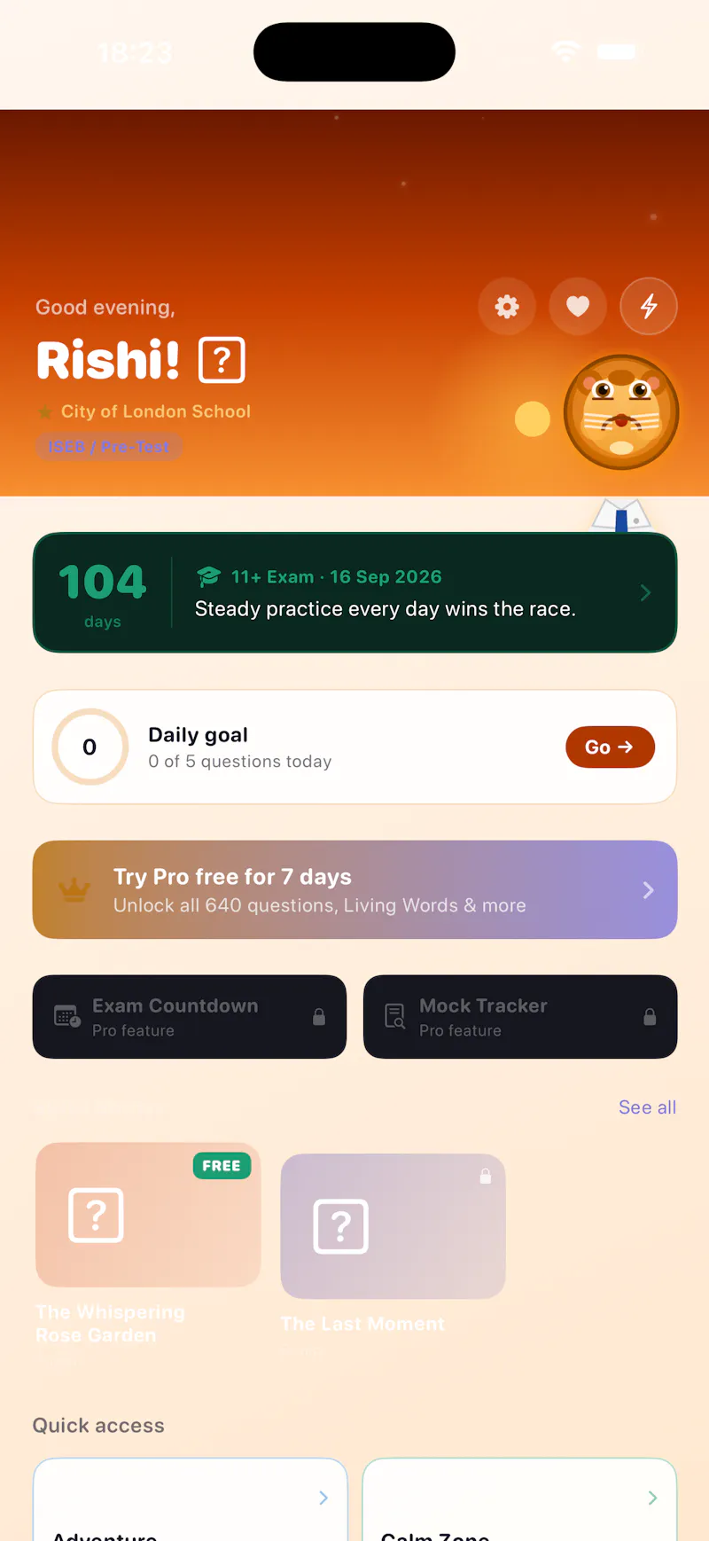 Strive with Leo — 11+ Exam App screenshot 5