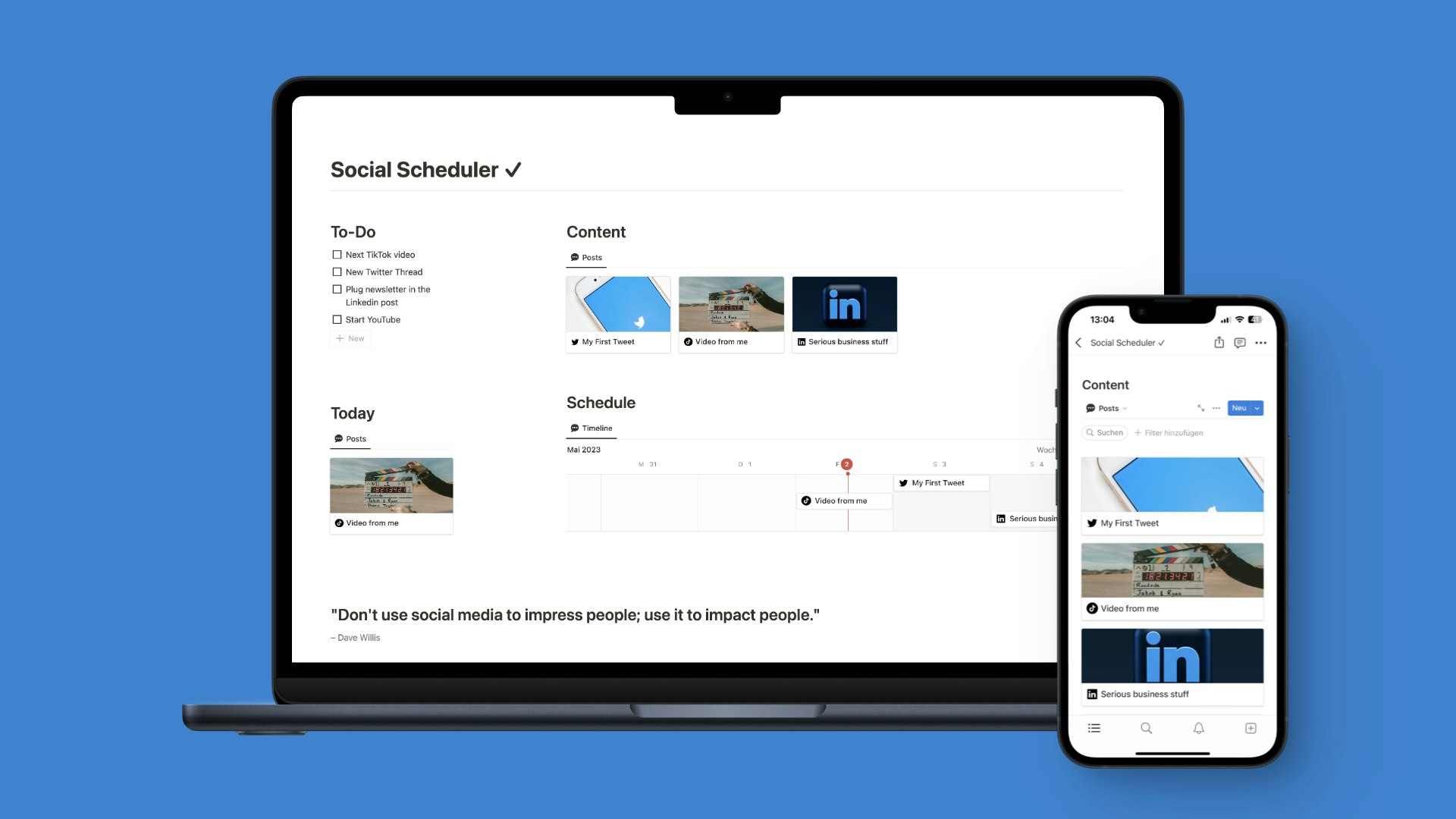 Mídia 1 de Agendador Social