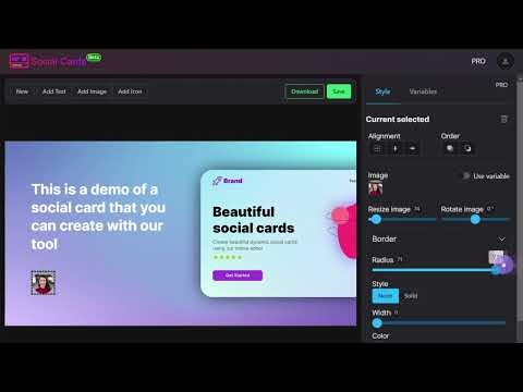 startuptile SocialCards-Image editor for professional social media posts