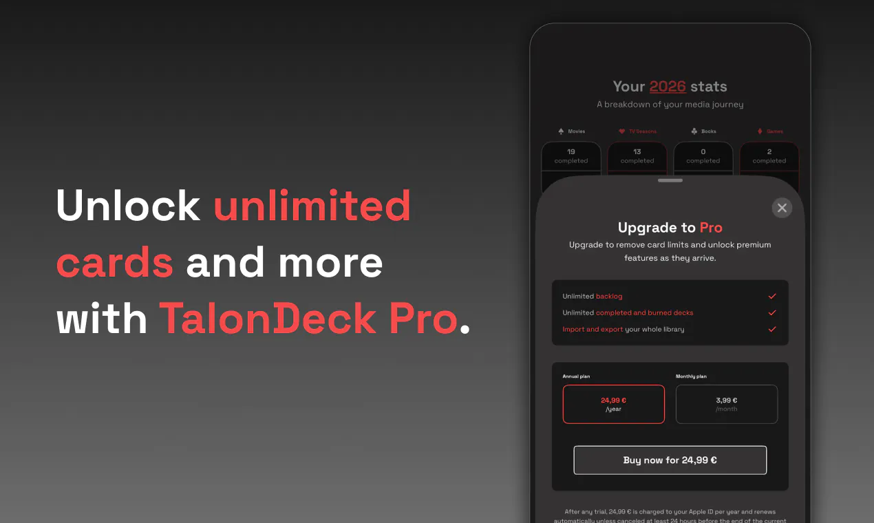 TalonDeck - iOS Media Tracker gallery image