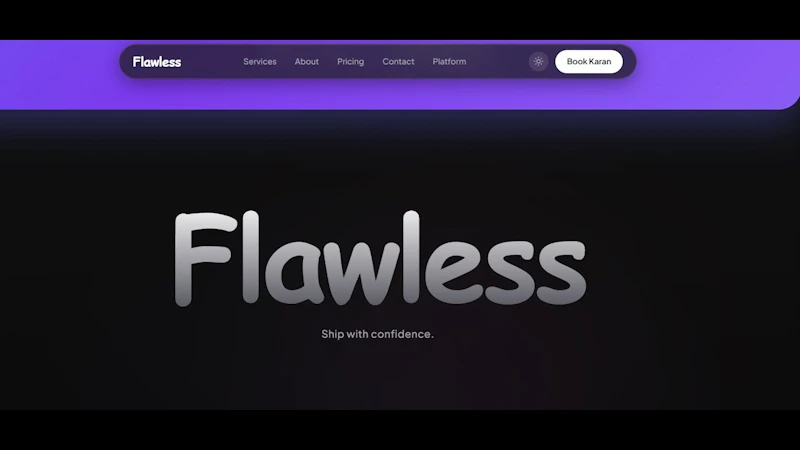 Flawless B2B SaaS Platform screenshot 1 (video preview)