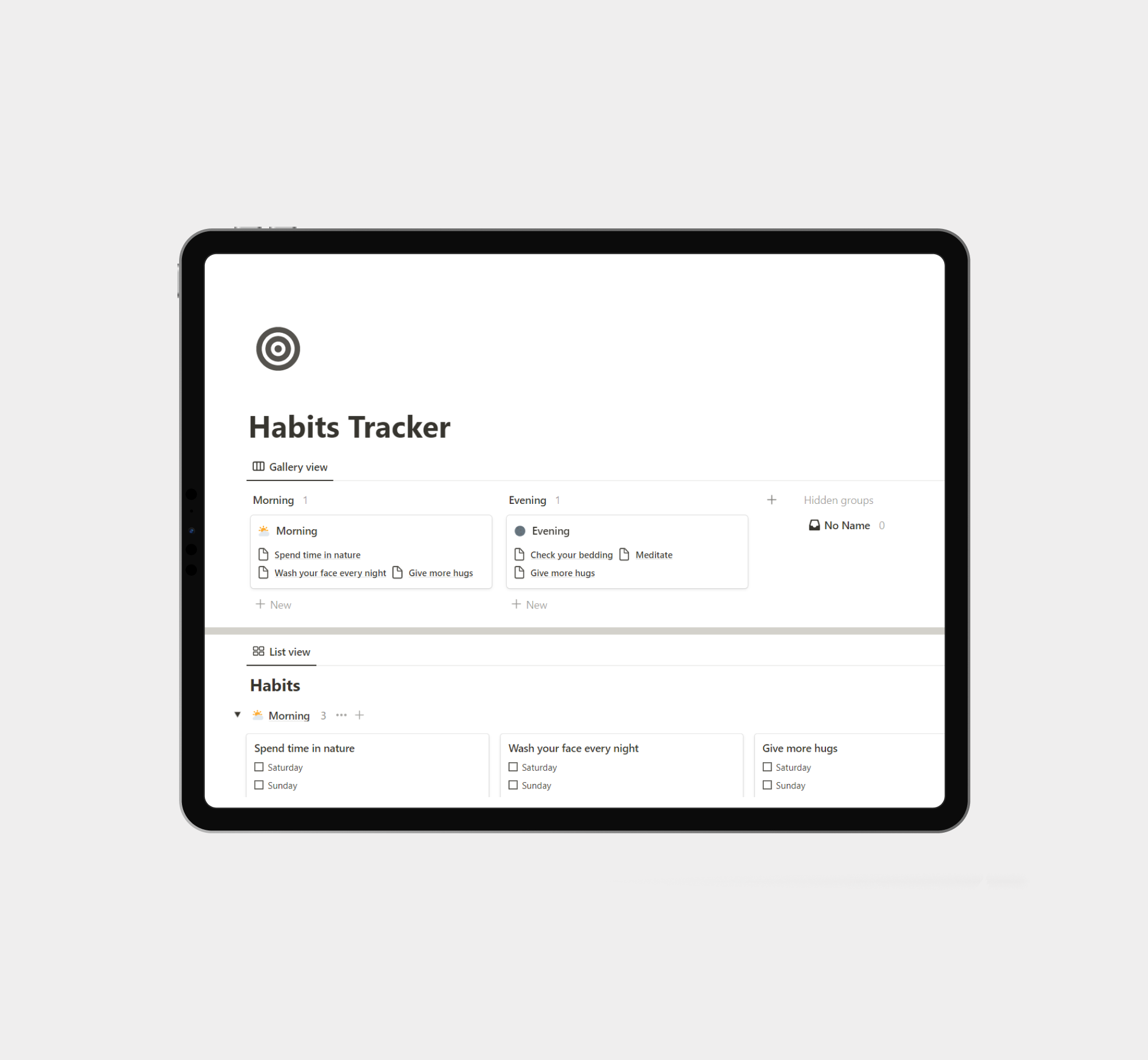 Notion Habit Tracker