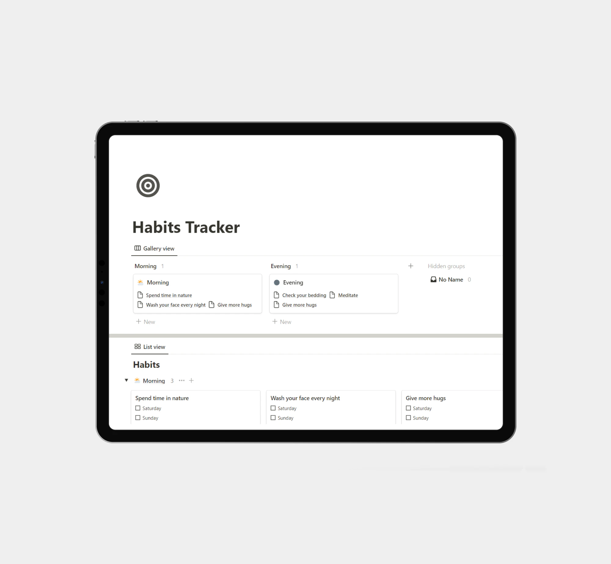Notion Habit Tracker