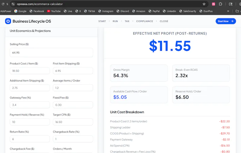 Opreaxa screenshot 2