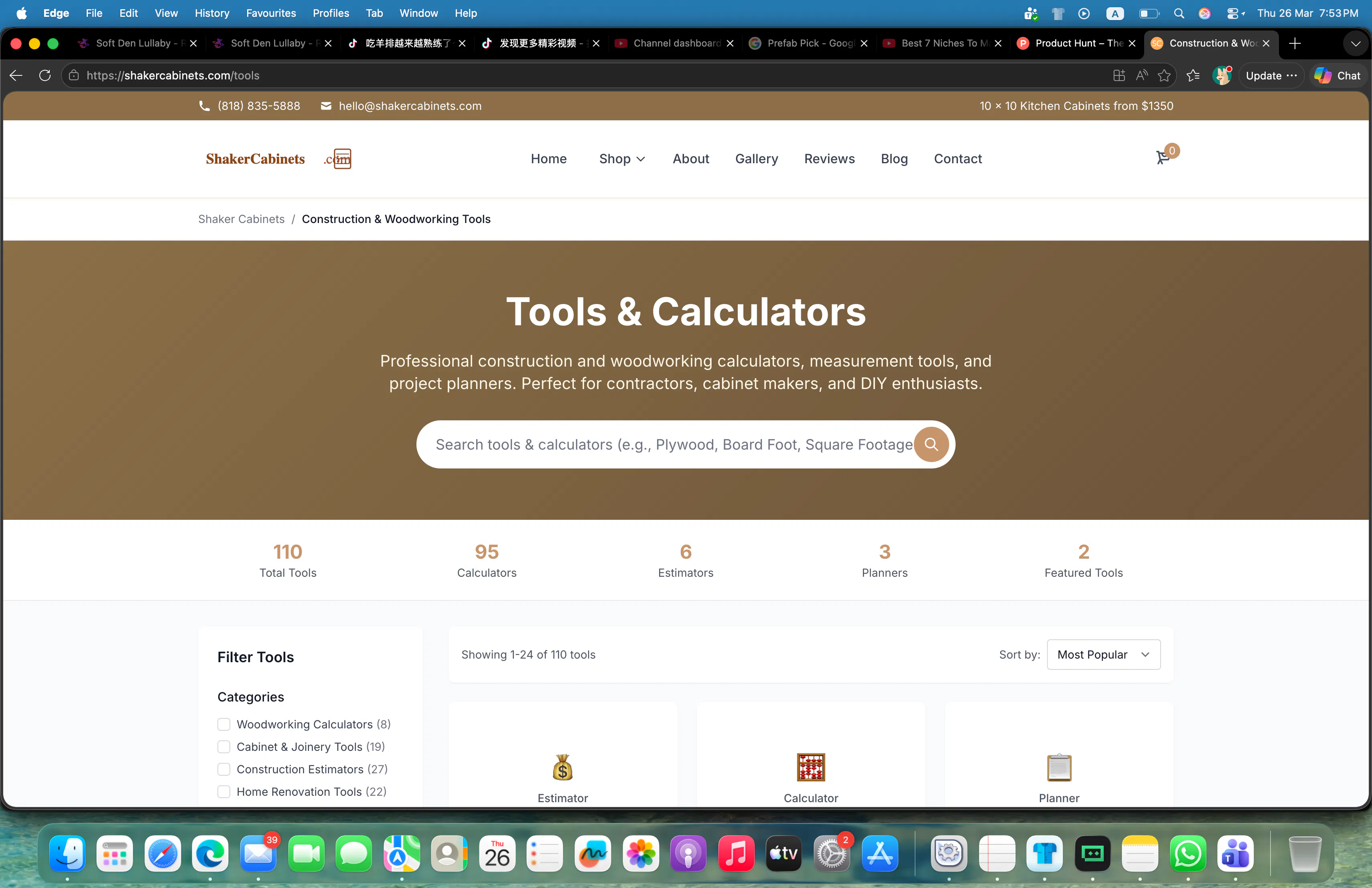 Banner del producto Shaker Cabinets Tools