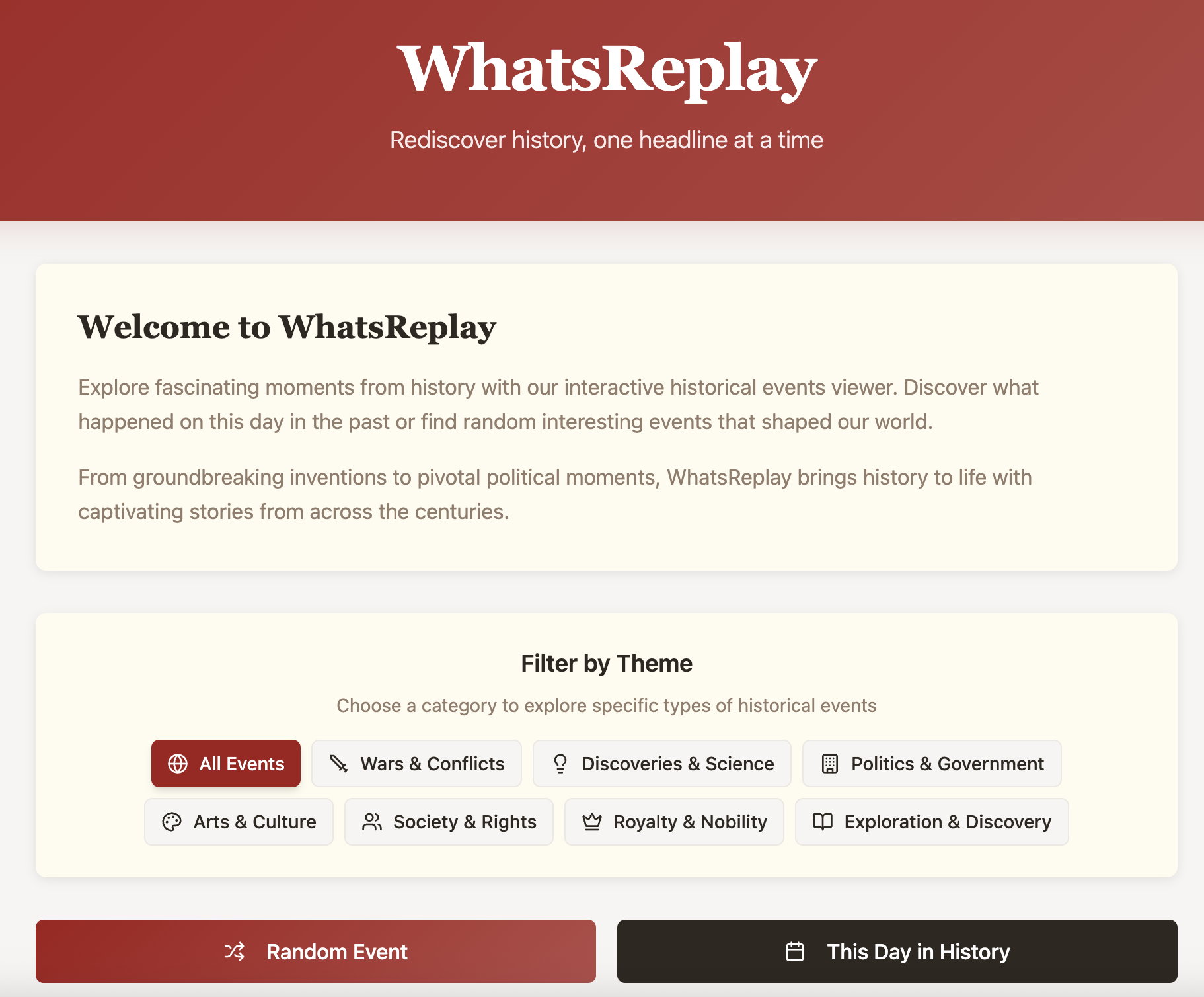 WhatsReplay - Изучите историю интерактивной временной шкалы медиа 1
