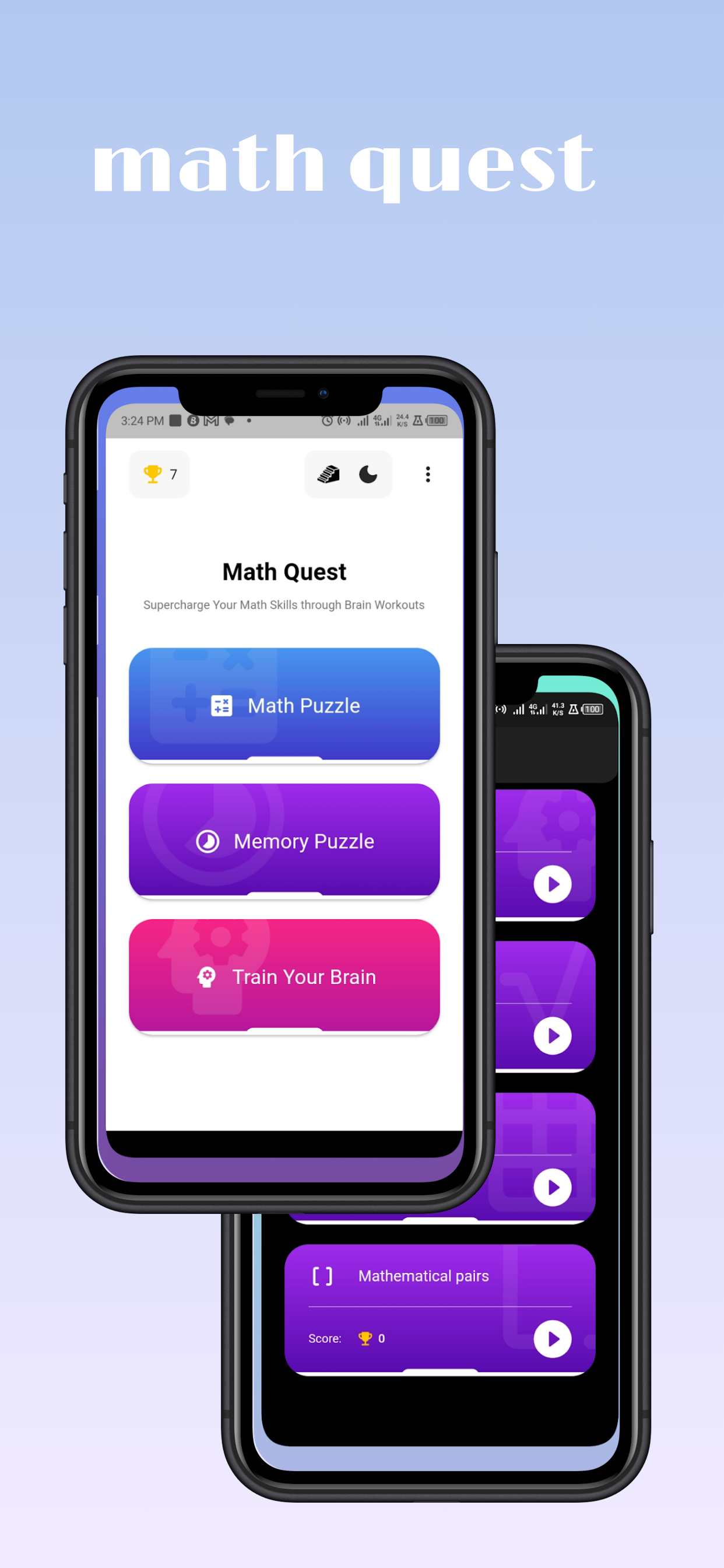 Math Quest - Main product screenshot demonstrating key features and user interface