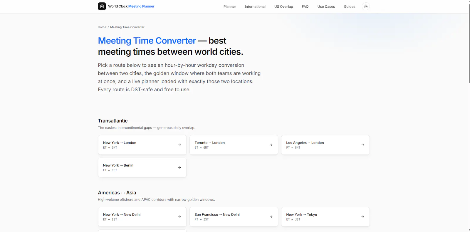 World Clock Meeting Planner screenshot 2
