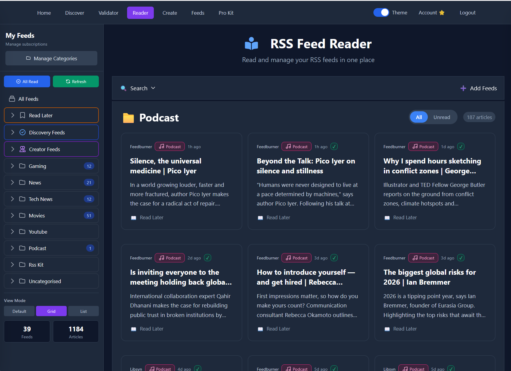 RSS Kit - Screenshot 4 showing product features and functionality