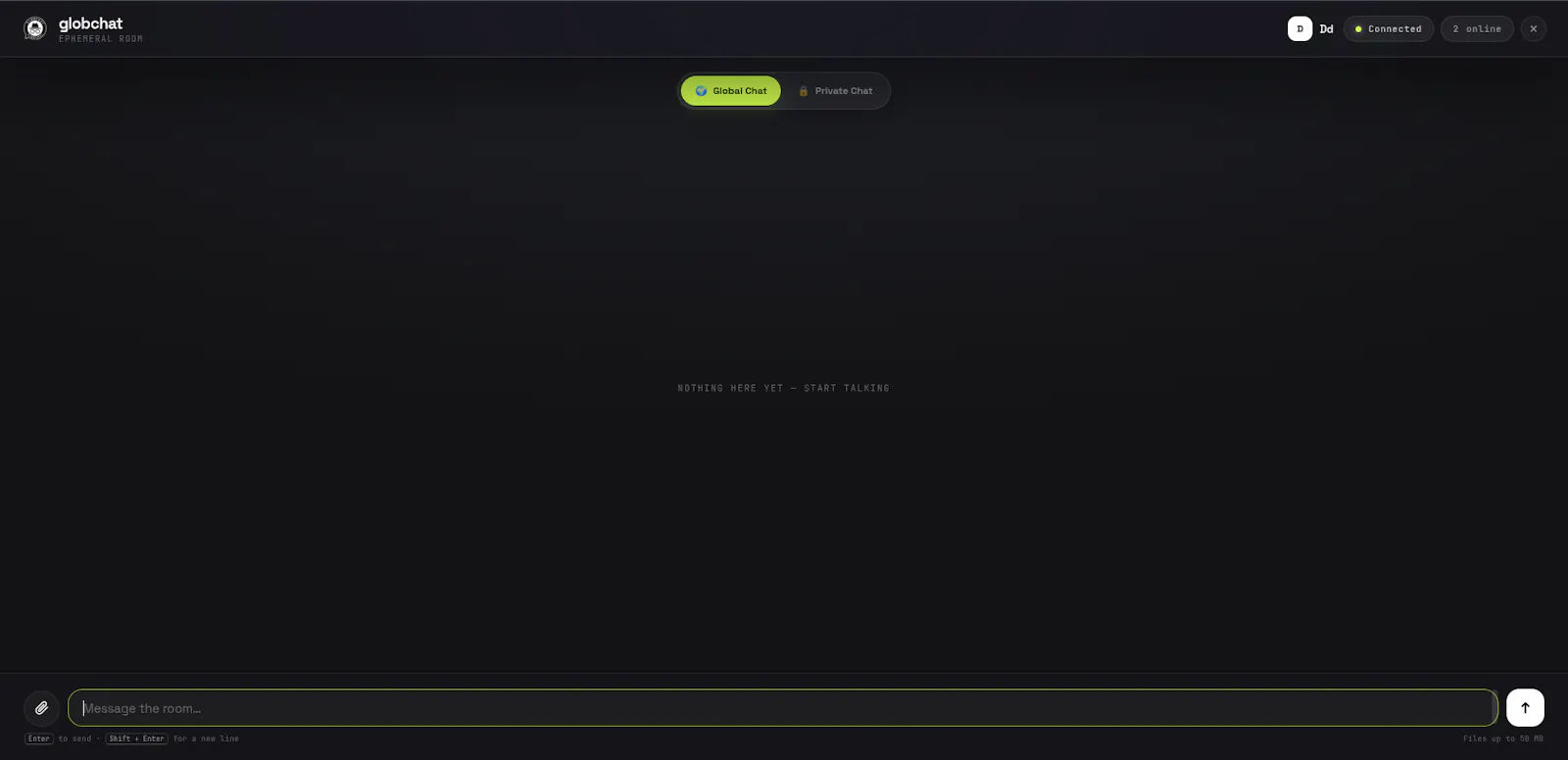 globchat — live & temporary screenshot 2