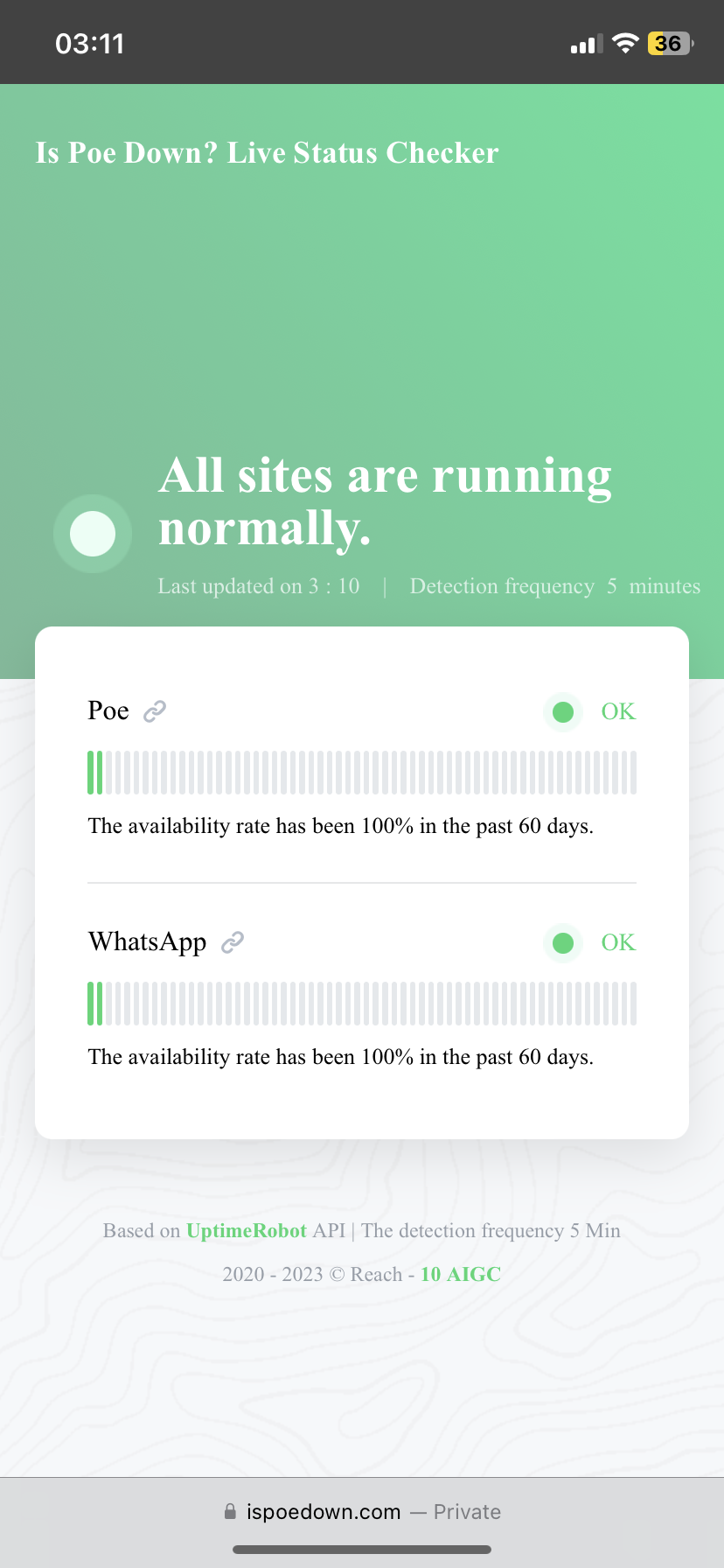 Média Vérificateur du site Web de l'IA 1