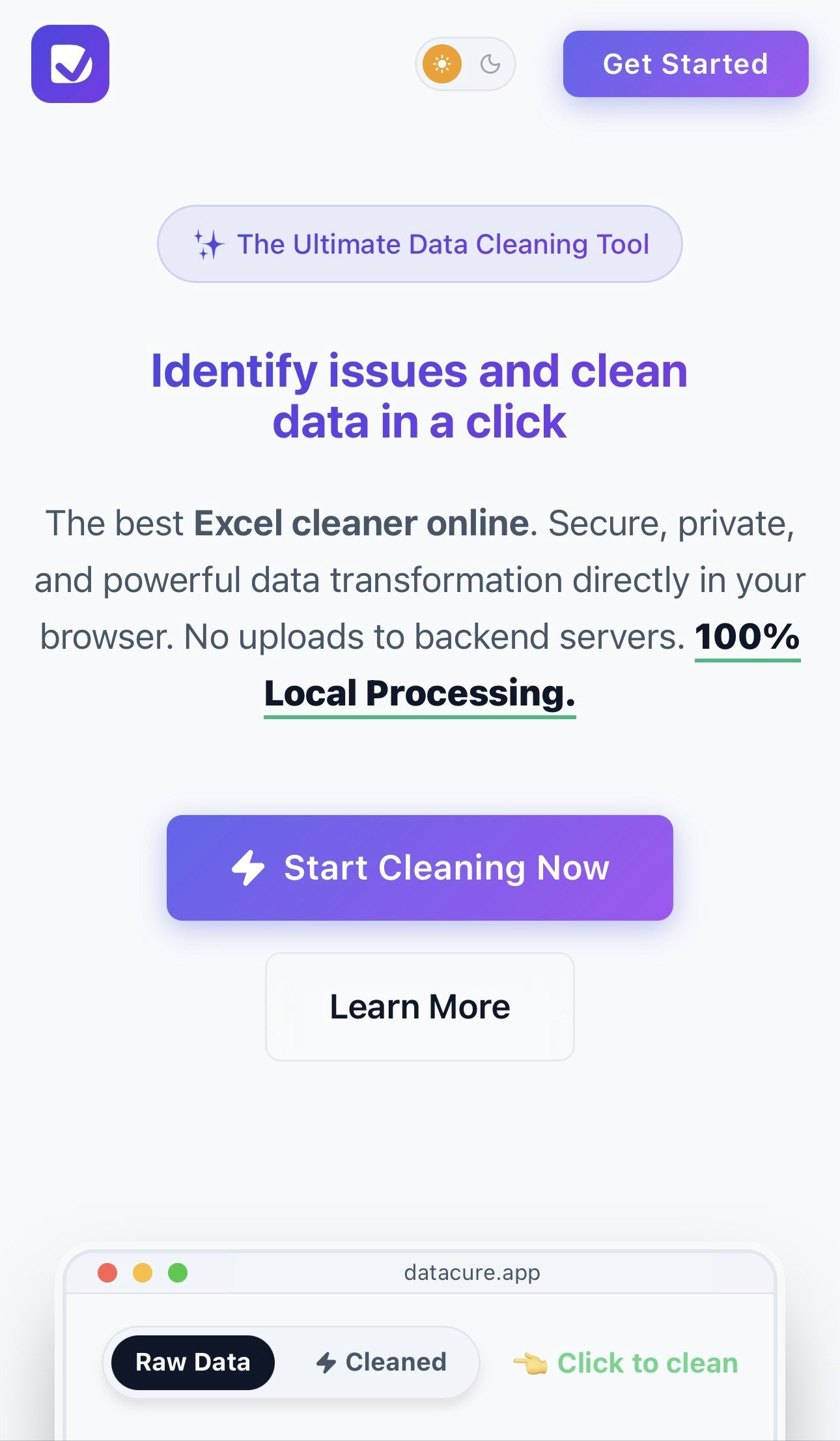 datacure.app , a website for data sanity