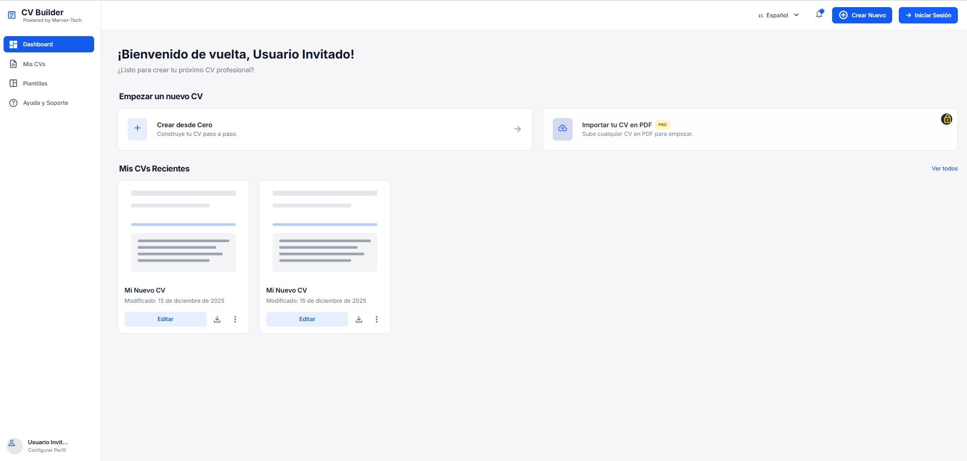 CV Builder PRO - Screenshot 4 showing product features and functionality