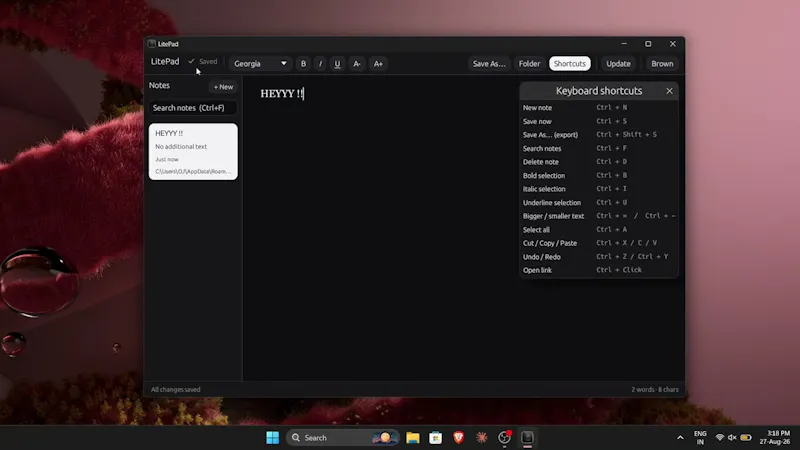 LitePad screenshot 1 (video preview)